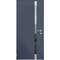 Vdomdoors Steel Door Cynex 6777 Grey Stainless Inserts Single Modern Painted-W36xH80-Left-hand Outswing CYNEX6777EXD-GRE-W36 x H80-Left-hand Outswing - alternate 3
