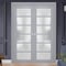 Sartodoors Slab Barn Door Panel Frosted Glass Grey 30x84 Solid Core Modern Interior VEREGIO7602S-GRE-3084 - alternate 3
