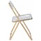 Leisuremod Lawrence Acrylic Folding Chair with Gold Metal Frame, Clear LFG19CL - alternate 6