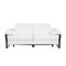 Homeroots 77in White and Black Italian Leather Power Reclining Loveseat 720502 - alternate 1