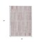 Homeroots 5' X 8' Coral And Beige Striped Washable Indoor Outdoor Area Rug 631534 - alternate 4