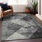 Homeroots 5' X 8' Gray And Black Geometric Washable Indoor Outdoor Area Rug 602846 - alternate 5