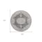 Homeroots 8' Black And Ivory Round Oriental Washable Indoor Outdoor Area Rug 597724 - alternate 5