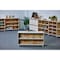 Beleduc By Playwell Palermo 41inx14in 2-Layer Shelf - Double-Sided, Fireproof White/Oak HPL, 32.6inH, Ages 3+ 846027 - alternate 3