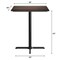 Flash Furniture 36" Square Tabletop, Seamless Surface Technology, Dark Brown with 30" x 30" Black Bar Height X-Base ST-SQ36-WBR-T3030B-GG - alternate 3