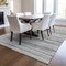 Homeroots 3' X 5' Gray Silver And Blue Striped Washable Indoor Outdoor Area Rug 597247 - alternate 5