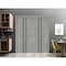 Sartodoors Sliding Closet Double Bi-fold Doors, Planum 0011 Concrete and Aluminum Strips, Sturdy Tracks Moldin PLANUM0011DBF-BTN-96 x 84 (4* 24x84) - alternate 4