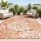 Jonathan Y Zinnia Modern Floral Textured Weave Orange/Cream 4 ft. x 6 ft. Indoor/Outdoor Area Rug SMB110E-4 - alternate 1