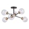 Vaxcel Orbit 25-in W Bronze Gold Industrial Sputnik Semi Flush Mount Ceiling Light Clear Glass C0193 - alternate 1