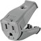 Leviton 15A 125V 3-Wire 2-Pole Clamp Tight Cord Connector Gray 001-3W102-0GY - alternate 2