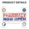 Signmission Pharmacy Now Open, 48 Inch x 120 Inch, Vinyl Banner B-120-30785 - alternate 4