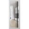 Sartodoors Slab Barn Door Panel Clear Glass, Lucia 2566 White Silk and Aluminum Strips, Sturdy Finished Doors LUCIA2566S-WS-18 x 84 - alternate 1