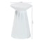 Baxton Studio Ulmer Metal Scalloped Side Table - Modern Round Accent Table for Indoor or Semi-Outdoor Use, White 259-14290-ZORO - alternate 4