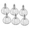 Homeroots Set of Six Clear And Silver Round Cut Crystal Salt and Pepper Shakers 375762 - alternate 1