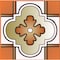 Homeroots 12" X 12" Retro Orange Mosaic Peel and Stick Removable Tiles 556396 - alternate 6