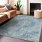 Homeroots 5' X 8' Blue Floral Medallion Washable Indoor Outdoor Area Rug 607897 - alternate 5