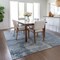 Homeroots 3' X 5' Denim Blue And Silver Abstract Washable Indoor Outdoor Area Rug 602695 - alternate 6