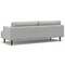 Homeroots 90" Gray Fabric Sofa With Brown Legs 640969 - alternate 5