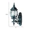 Homeroots Matte Black Glass Globe Wall Light 398578 - alternate 2