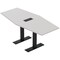 Skutchi Designs 6ft Conference Table With Power Unit | 6 Person Modular Hexagon Meeting Table | Harmony Series HAR-HEX.IR-36X72-T.BK-U779-EBLK - alternate 1