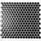 Apollo Tile Cirkel 11.46 in. x 12.4 in. Glossy Black Porcelain Mosaic Wall and Floor Tile 9.87 sqft/case, 10PK ORB8803BKMA - alternate 1