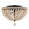 Jonathan Y Dune Wood Bead 15.25" 3-Light Bohemian Farmhouse Iron LED Semi Flush Mount, Oil Rubbed Bronze/Light T JYL9903A - alternate 5
