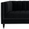 Homeroots 85" Black Velvet Wood Sofa 543930 - alternate 4