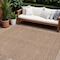 Homeroots 9' X 12' Copper And Beige Geometric Washable Indoor Outdoor Area Rug 594501 - alternate 1