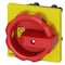 Siemens rotary operating mechanism, red / yellow 66x66 mm Front plate mounting Central 3LD9344-5C - alternate 1