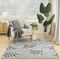 Homeroots 6' X 9' Gray Black And Ivory Palm Leaf Indoor Outdoor Area Rug 550187 - alternate 6