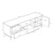 Manhattan Comfort Arvon 71 in TV Stand With Metal Legs in Black and Natural TV1550-1 - alternate 5