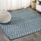 Jonathan Y Ourika Moroccan Geometric Textured Weave Teal/Gray 3 ft Square Indoor/Outdoor Area Rug SMB108C-3SQ - alternate 1