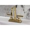 Kingston Brass Double-Handle 4" Centerset Bathroom Faucet with Brass Pop-Up, Polished Brass KS6642CML - alternate 3