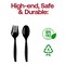 Smarty Had A Party Black Disposable Plastic Serving Flatware Set, 300PK 2650-B-CS-CASE - alternate 3