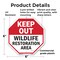 Signmission Keep Out Wildlife Restoration Area, 6 Inch X 6 Inch, Plastic Sign OC-P-6-344 - alternate 3