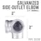 B & K 3/4 in. FIP each X 3/4 in. D FIP 3/4 in. D FIP Galvanized Malleable Iron Side Out Elb 311SOE-34 - alternate 3