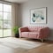 Homeroots Stylish Pink Velvet Loveseat With Diamond Tufts 480894 - alternate 4
