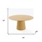 Homeroots 60" Brown Solid Wood Pedestal Base Round Top Dining Table 721016 - alternate 4