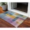 Homeroots 3' X 5' Blue Green And Purple Abstract Washable Indoor Outdoor Area Rug 604282 - alternate 1