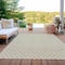 Homeroots 8' X 10' Beige And Ivory Floral Washable Indoor Outdoor Area Rug 610633 - alternate 4