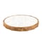 Homeroots 15" Brown And White Marble And Solid Wood Round Cheese Board 574112 - alternate 4