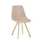 Leisuremod Markley Modern Leather Dining Chair With Gold Legs in Taupe MCG18TP - alternate 1