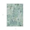 Homeroots 8' X 10' Teal Blue Green And Ivory Abstract Washable Indoor Outdoor Area Rug 587857 - alternate 6