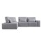Homeroots Light Gray Polyester Modular L Shaped Four Piece Corner Sectional 473570 - alternate 3