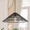 Jonathan Y Connie 20.25" 1-Light Farmhouse Coastal Rattan 180" Cord Plug-In or Hardwired LED Pendant, Black JYL1407B - alternate 9