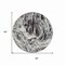 Homeroots 8' Black And Ivory Round Abstract Washable Indoor Outdoor Area Rug 614277 - alternate 6