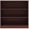 Lorell Laminate 3-Shelf Bookcase, 36" x 36" x 12", Mahogany LLR99781 - alternate 1
