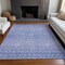 Homeroots 5' X 8' Sky Blue Purple And Ivory Tribal Washable Indoor Outdoor Area Rug 582633 - alternate 7
