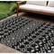 Homeroots 8' X 10' Black Ivory And Blue Geometric Washable Indoor Outdoor Area Rug 612175 - alternate 1