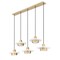 Z-Lite Ludo Matte White + Modern Gold 5 Light Linear Chandelier 829P12-5L-MW-MGLD-LE - alternate 3